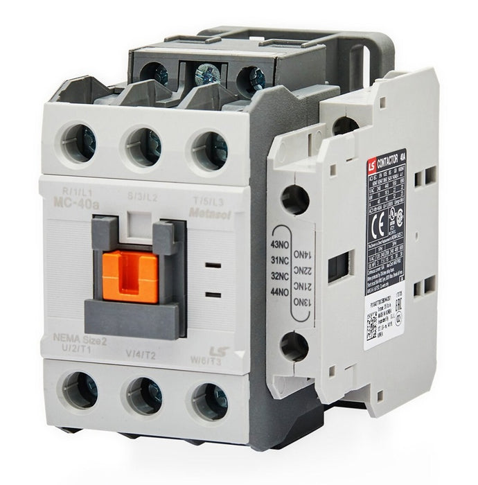 Contactor MC40A 18.5kW 3P 40A(AC3)/60A(AC1)1NO/1NC