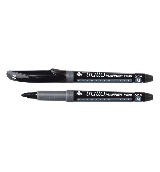 Tratto 1.0mm Fine Permanent Marker with Round Tip - Black
