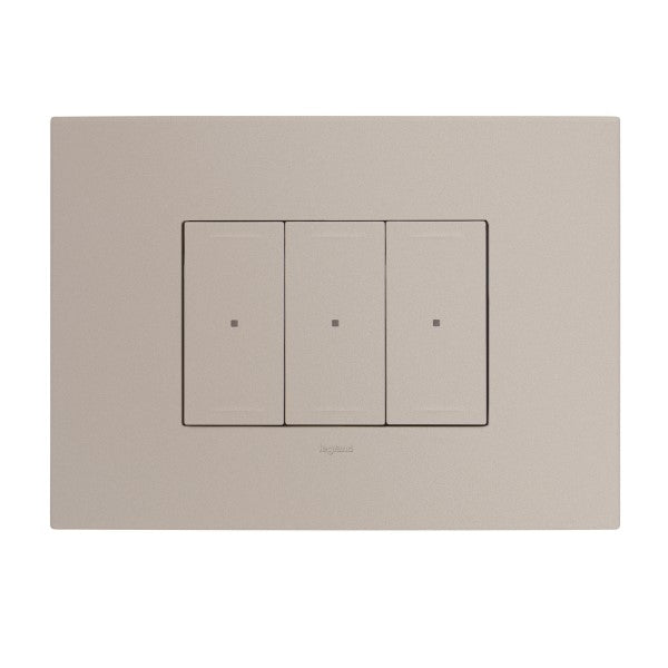 Arteor Netatmo Smart Light Sw Triple Horiz Aluminium