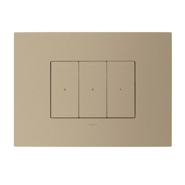 Arteor Netatmo Smart Light Sw Triple Horiz Champagne
