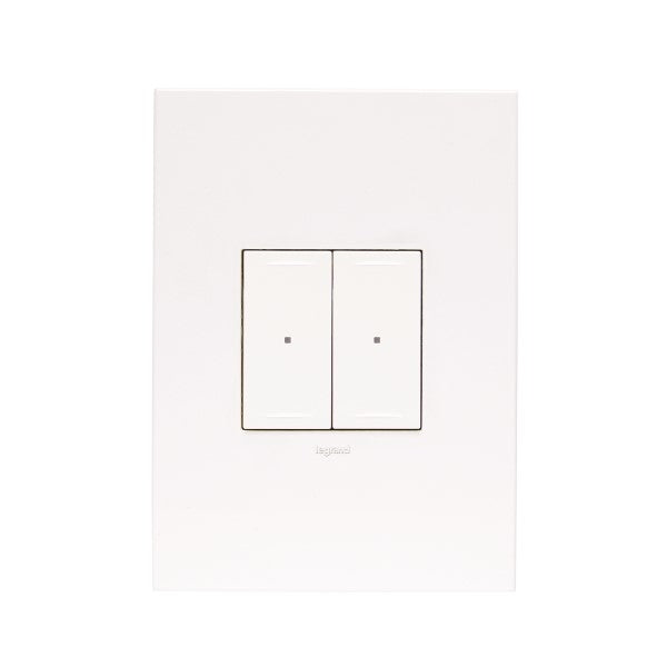 Arteor Netatmo Smart Light Switch Double Vert White