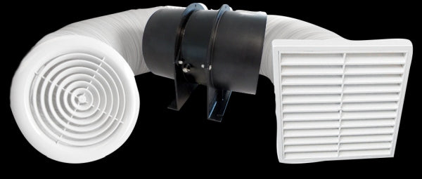 Classic Inline Extract Fan Kit Centrifugal 100mm Std