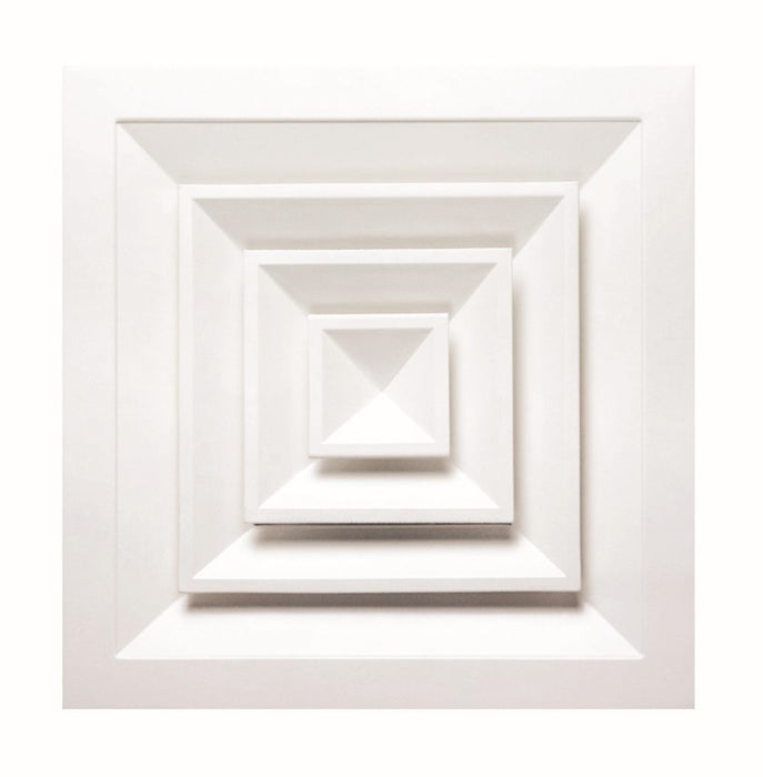 Diffuser 225mm 4 Way Aluminium White