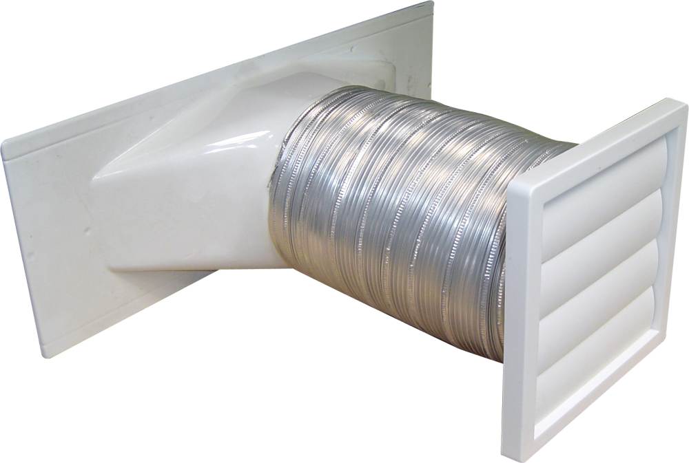 Rangehood Kit 125mm Rectangle to Round Thru Wall