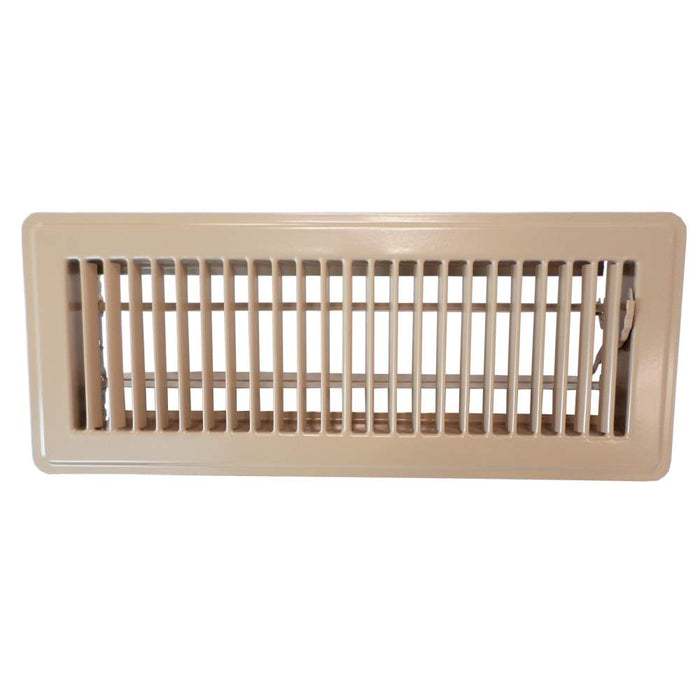 Floor Register 350 x 150mm Metal Side Flow Beige
