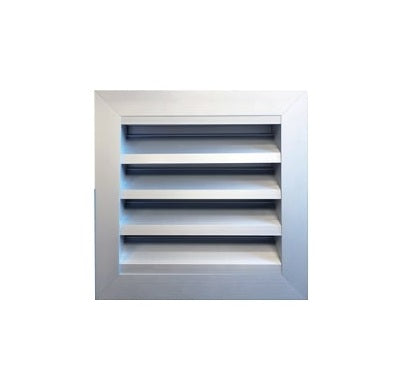 Weatherproof Louvre Grille 150 x 150mm Aluminium Anodised