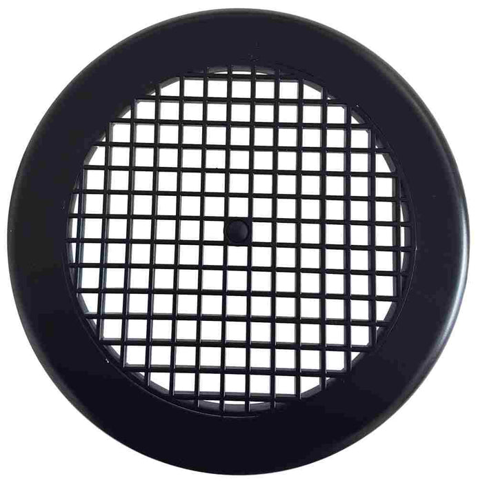 Designer Grill 150mm Round Low Profile Painted Black
