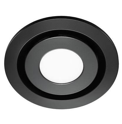 Contour Large Round Fascia & Tri Colour 16W LED Matte Black