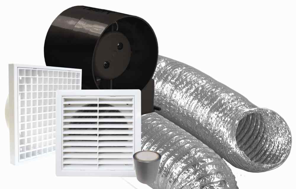 Basec Inline Extraction Fan Kit ID150 150mm 3m