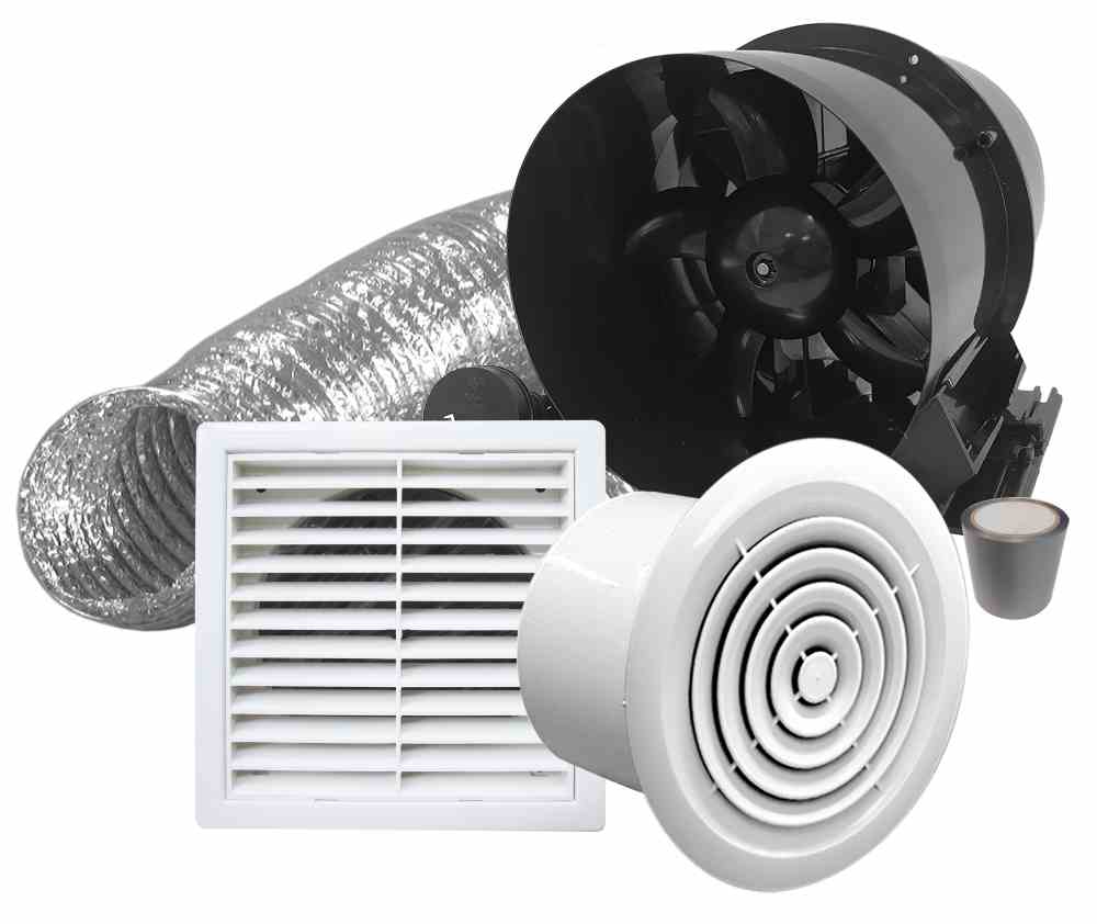 Basec Inline Extraction Fan Kit Twin Blade 150mm 6m — Ideal Electrical ...