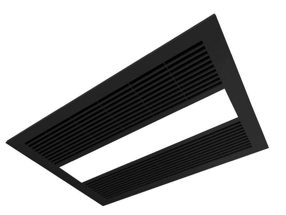 Milan Integrated LED Fan Heater Black