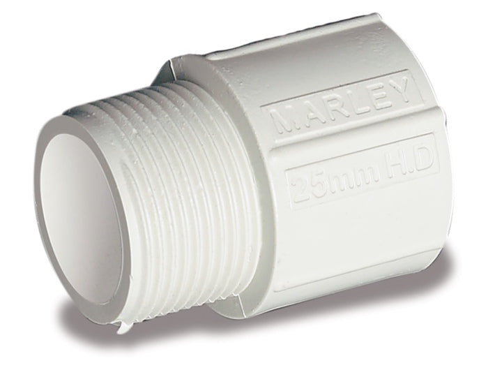 Conduit Plain Screw Adaptor 25mm Grey
