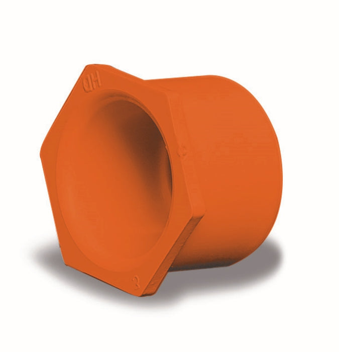 Conduit Plain Reducer 50mm PVC 50 x 40mm Orange