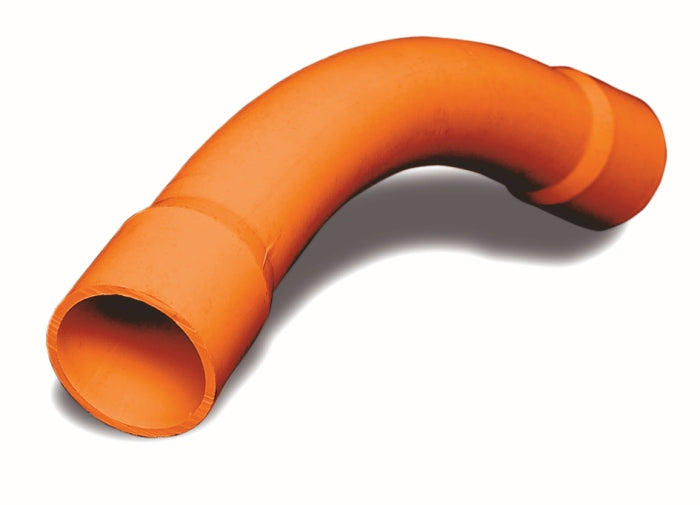Conduit Sweep Bend 50mm 45Deg Orange