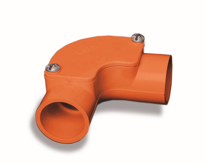Conduit Inspection Elbow 20mm Orange