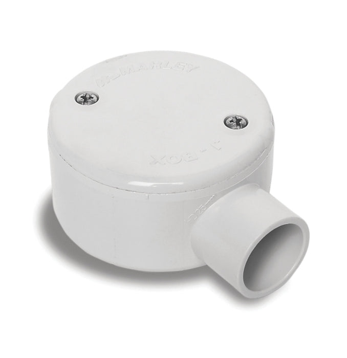 Conduit Box 25mm 1Way Circ Grey
