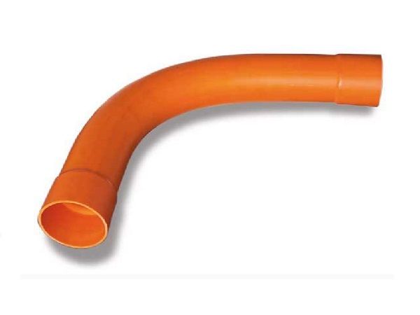Bend Calibre 80mm 90Deg Orange PVC Medium Duty