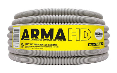 Conduit Corrugated Arma 25mm Grey Heavy Duty