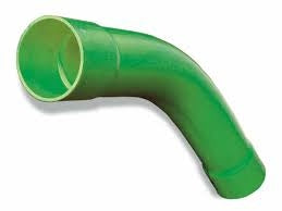 Sweep Bend 100mm 45Deg 850mm 300mm Rad Green Telecom