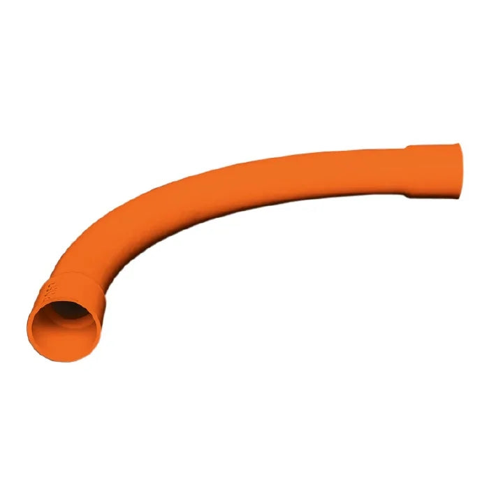 Sweep Bend Calibre 150mm 90Deg R900 Orange PVC Medium Duty