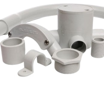 Conduit Box 20mm AE 4Way Circ Grey