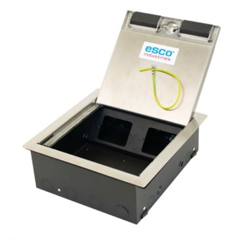 Eb98 Box SS Flush Lid Bevel Surround Takes 4x Plates