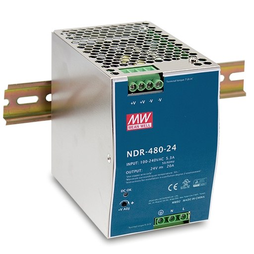 Power Supply Slim 480W 10A 48VDC Din Mnt