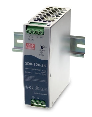 Power Supply Slim 120W 10A 12VDC High Effi Din Mnt