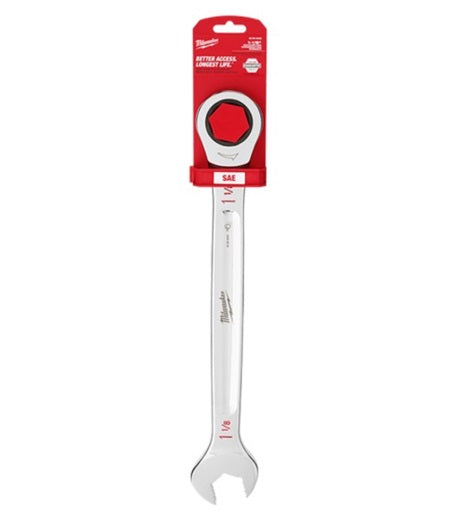 MaxBite SAE Ratcheting Combination Wrench 1-1/8in