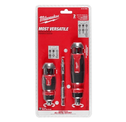 Ratcheting Multi Bit 2Pc Screwdriver Set