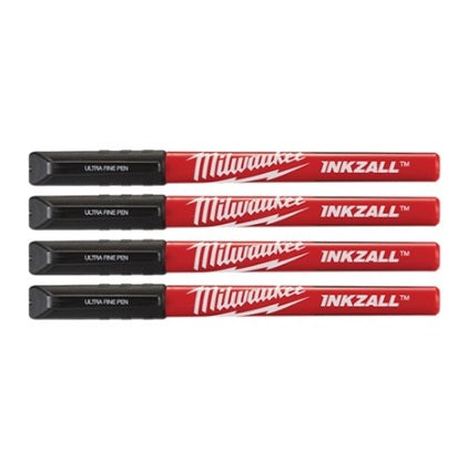 Inkzall Marker Pen Ultra Fine Tip Black (Pkt 4)