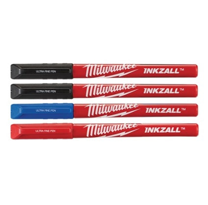 Inkzall Marker Pen Ultra Fine Tip Assorted (Pkt 4)