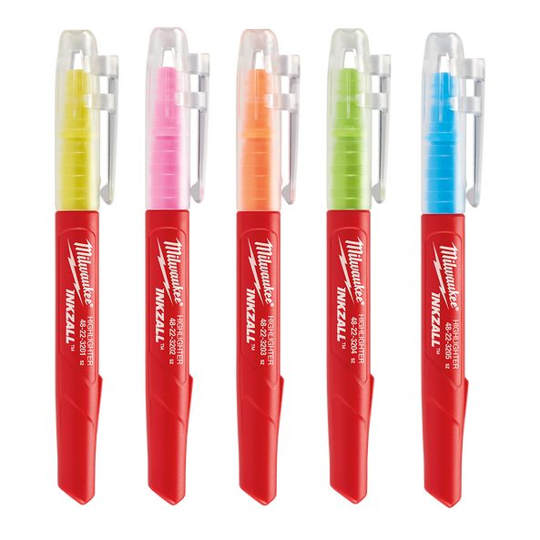 Inkzall Jobsite Multi-Coloured Highlights 5pk