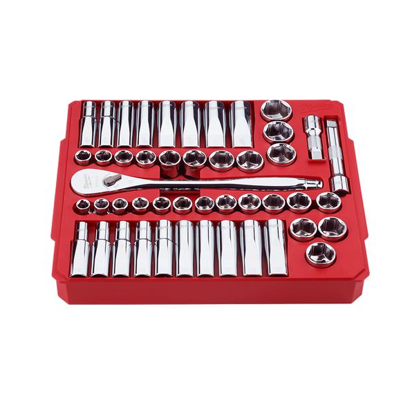Drive Socket 1/2in Metric & SAE 47Pc Set