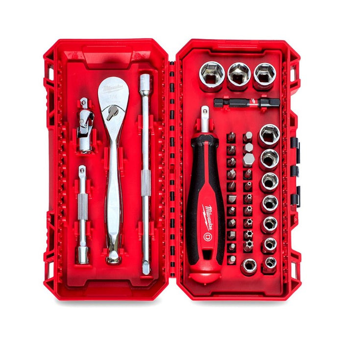 Metric Socket Bit & Wrench 38pc Set 1/4 Drive