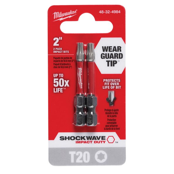 Shockwave Power Bit Torx T20 50mm (Pkt2)