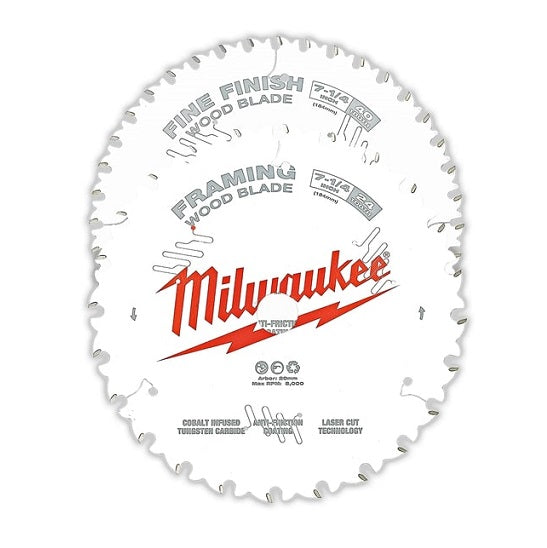 Circular Saw Blade Set 184mm Wood 24T Frame 40T Fine Finish