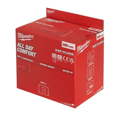 Tapered Uncorded Earplugs 200 Pack