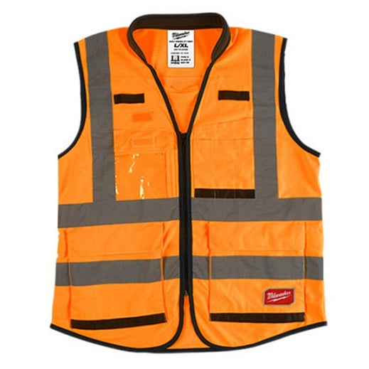 Premium High Visibility Vest  Orange Size Large/X-Large