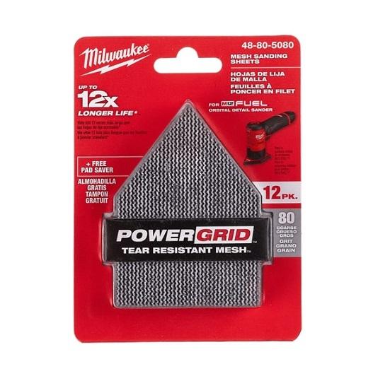 Pentagon Net Sandpaper 120 Grit Hook & Loop 12Pk
