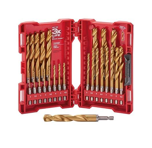 Shockwave Red Helix Drill Bit Titanium 25Pc Set