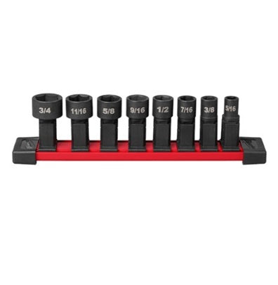 M12 Fuel Insider Pass-Through Socket Set SAE 8pc