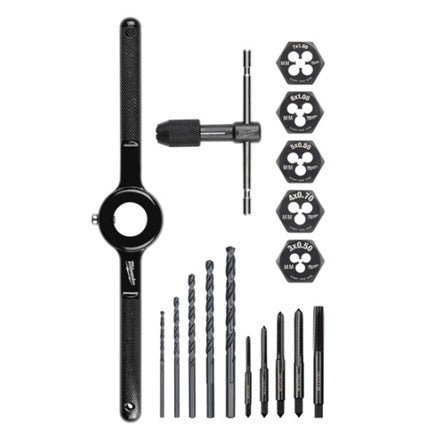 Tap & Die Set Metric 17pc High Carbon Steel