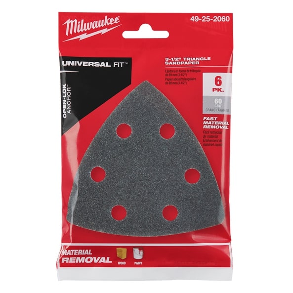 Open-Lok Multi Tool Sand Paper 60 Grit 6Pk