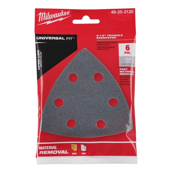Open-Lok Multi Tool Sand Paper 120 Grit 6Pk