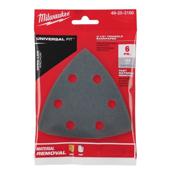 Open-Lok Multi Tool Sand Paper 180 Grit 6Pk