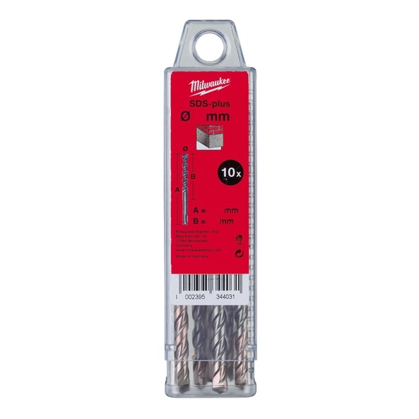 SDS Plus M2 Masonry Drill Kit (10Pce) Red Tin