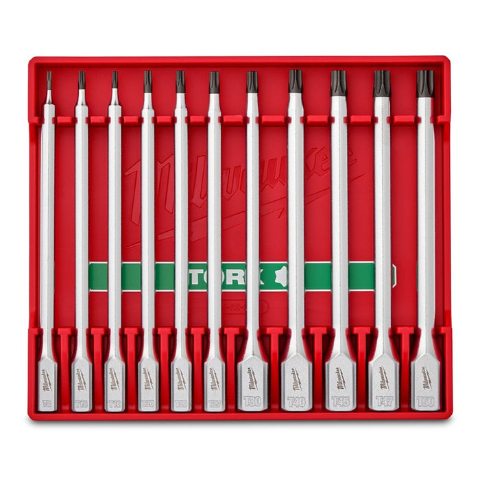 Torx Long Bit 1/4 & 3/8in Drive Socket Set 11pc
