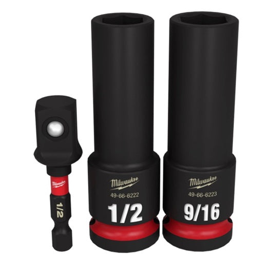 Shockwave 1/2in Drive 3pc SAE Deep 6Pt Impact Socket Set