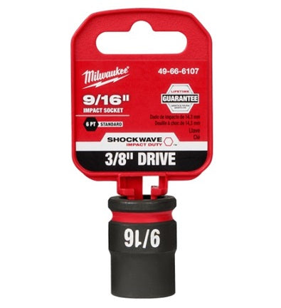 Shockwave 3/8in Drive 9/16in Standard 6 Point Impact Socket